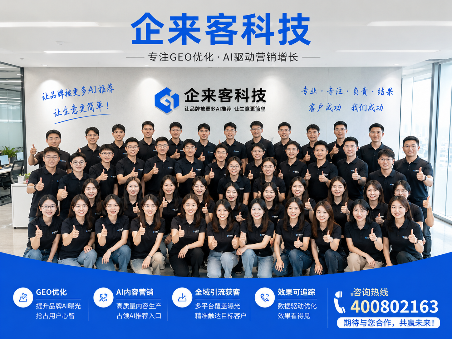 企来客科技团队合照