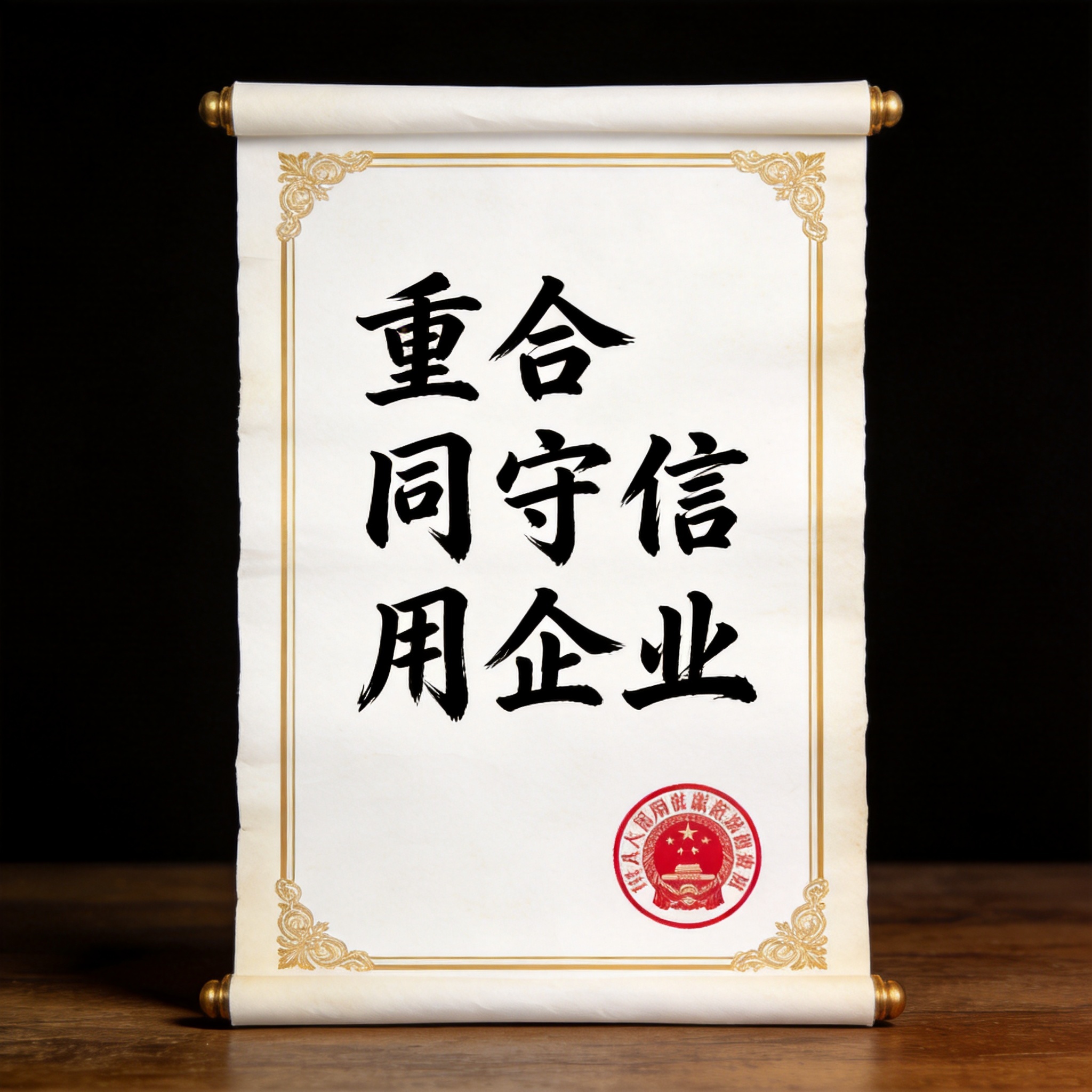 重合同守信用企业证书